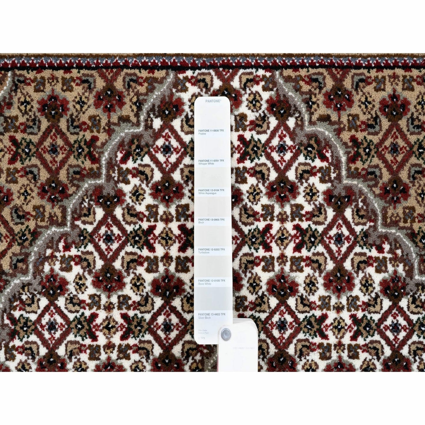 4'X6' Tebraz Mahi Fish Medallion Design Wool And Silk Handknotted Rug