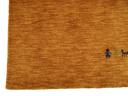 Orange Tribal Pictorial 3X8 Gabbeh Modern Runner