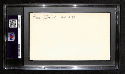Clair Bee Hof Signed 3X5 Index Card Baltimore