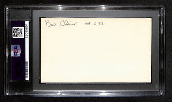Clair Bee Hof Signed 3X5 Index Card Baltimore
