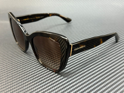 DOLCE & GABBANA DG4348 502 13 Havana Cat Eye Women's 54m Sunglasses