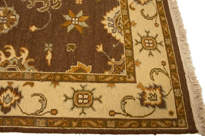 4x6 Hand-Knotted Sumak Floral Wool Rug Oriental Foyer Farmhouse Decor Carpet