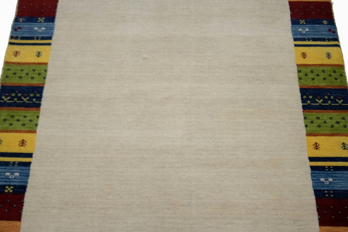 Handmade Tribal Modern Gabbeh Oriental Rug 4'7X6'5 ft Kids Room Home Carpet