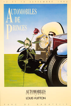 Parc De Bagatelle Automobile 1992 Razzia Vintage Original 1St Printing Serigraph