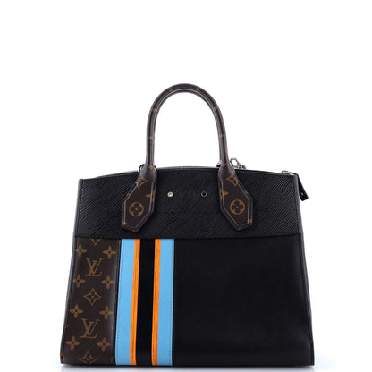 Louis Vuitton City Steamer Handbag Limited Edition Monogram Canvas And Leather