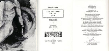 Jim Dine Neil Curry "The Bending Of The Bow" Signed Limited 75 Special Book