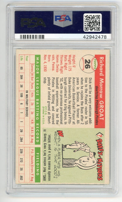 Dick Groat 1955 Topps #26 Psa 6