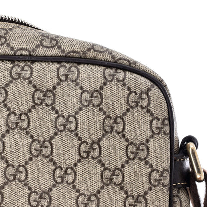 Gucci Front Zip Messenger Gg Coated Canvas Medium