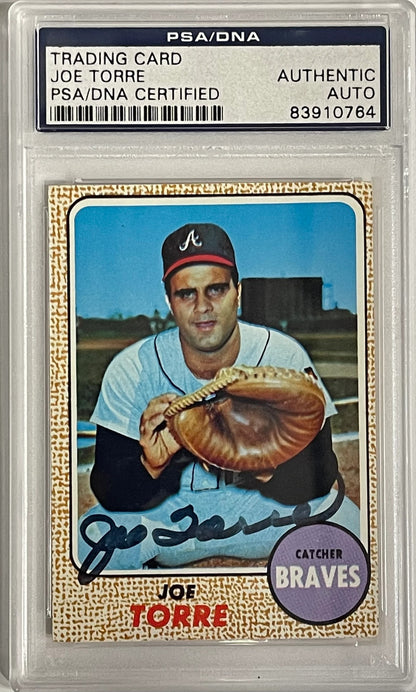 Joe Torre Autographed 1968 Topps Card #30 (Psa)