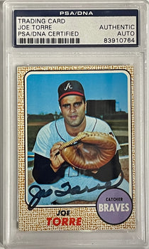 Joe Torre Autographed 1968 Topps Card #30 (Psa)