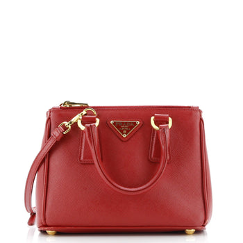 Prada Galleria Double Zip Tote Saffiano Leather Mini