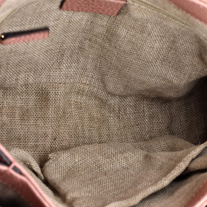 Gucci Interlocking Top Handle Bag Leather Medium