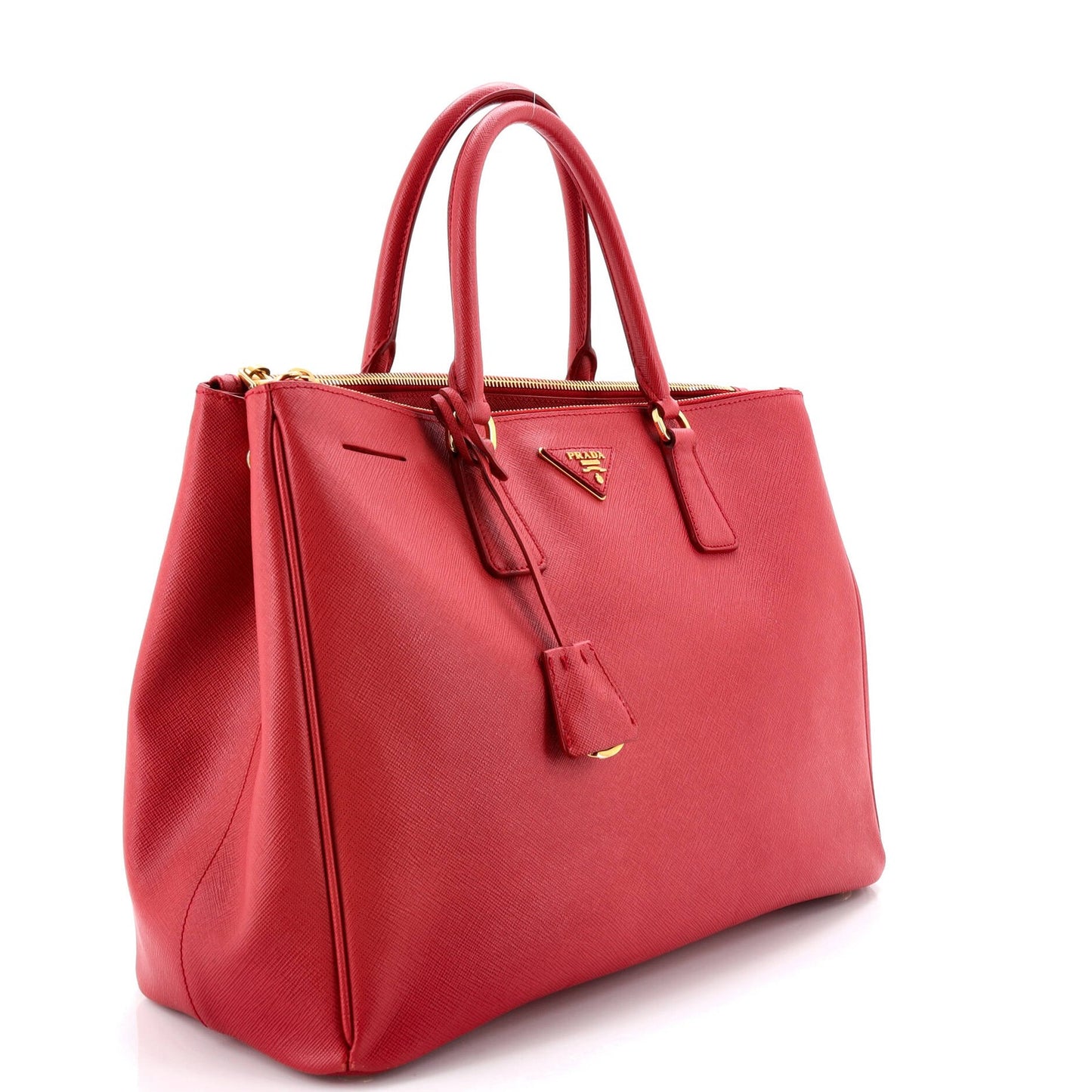 Prada Double Zip Lux Tote Saffiano Leather Medium