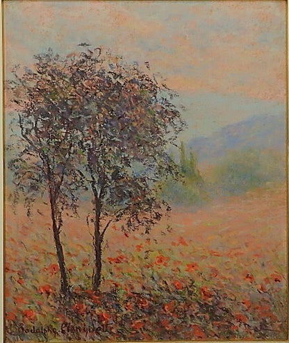 Rodolphe Planquette Original Signed Pastel On Paper Painting Framed Landscape
