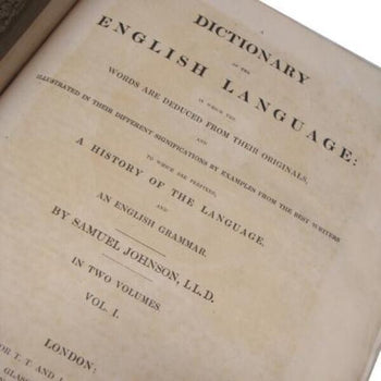 Samuel Johnson - 1833 Dictionary Of The English