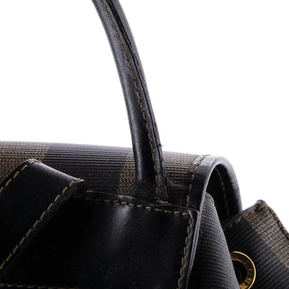 Fendi Pequin Front Pocket Backpack Coated Canvas Small