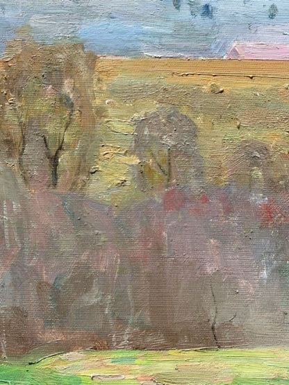 Nikolai Novikov First Spring 1974 Original Soviet Russian Oil Painting Horses