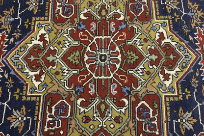 Geometric Heriz Serapi Oriental Rug Dining Room