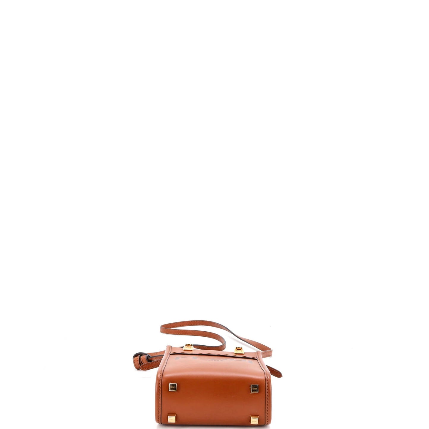 Mini Fendi Sunshine Shopper Tote Leather