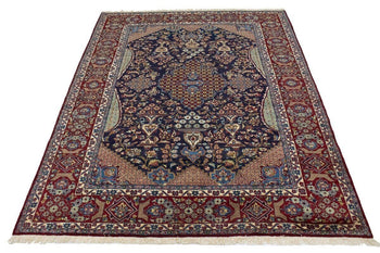 Vintage Oriental Rug Classic Floral Geometric
