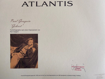 Paul Gauguin Lithograph Coa Signed Numbered By Hand 180 (Edgar Degas)