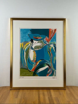 Lien Dezo Arc-En-Ciel Hand Signed Lithograph 148/350 A.R.S Japan Framed