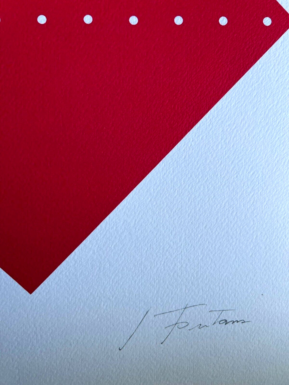 Lucio Fontana Lithograph Coa Signed In Pen