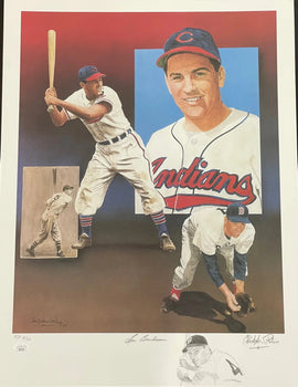 Lou Boudreau & Christopher Paluso Signed18X24 Artist Proof Lithograph 18/50 (Jsa