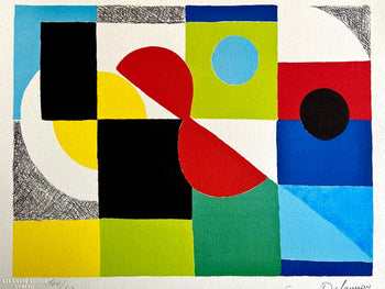 Sonia Delaunay Lithograph Coa Signed Op Numbered