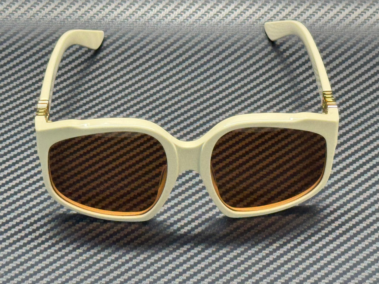 MIU MU A07S 21D901 White Milk Brown Women's 59 mm Sunglasses