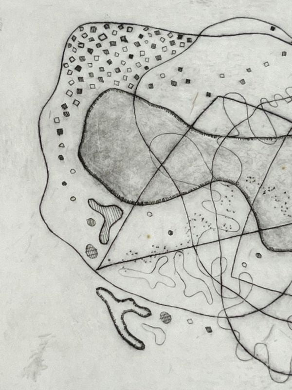 Art Rudolf Jahns Aus dem Leben der Linien 1967 Etching Signed 17/ 25 German