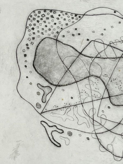 Art Rudolf Jahns Aus dem Leben der Linien 1967 Etching Signed 17/ 25 German