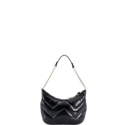 Gucci Gg Marmont Half Moon Chain Shoulder Bag Matelasse Leather Small