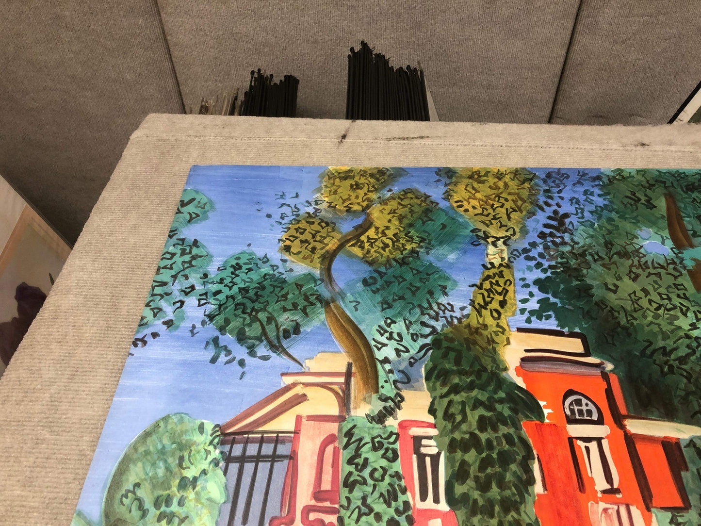 Raoul Dufy Paddock-Deauville " Lithograph Impressionism Multicolo