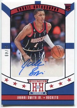 Jabari Smith Jr. Autographed 2022 Panini Chronicles Hometown Heroes Rookie Card