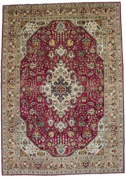8X11'5 Vintage Handmade Wool Oriental Rug Classic Floral Design Home Decor