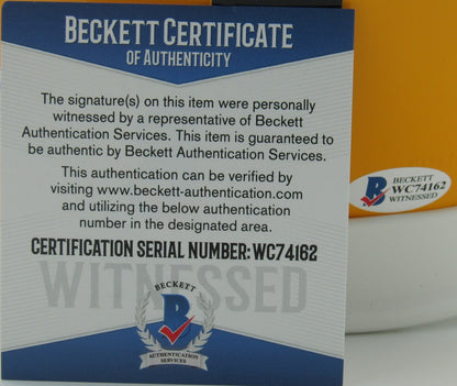 James Harrison Signed/Auto Steelers Full Size Gold Replica Helmet Beckett 155554