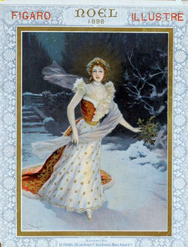 Original Vintage Postergirl Noel For Figaro Illustre 1898