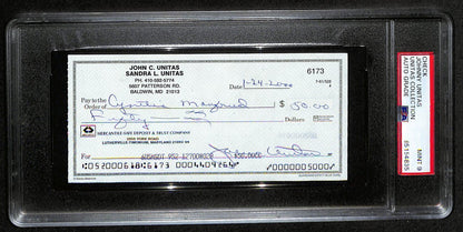 Johnny Unitas Hof Signed/Auto 2000 Bank Check