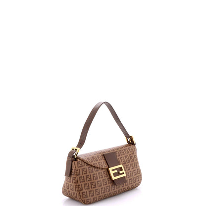 Fendi Double Flap Bag Zucchino Canvas Medium