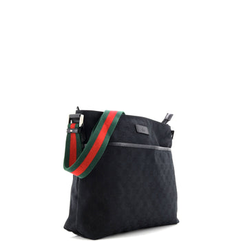 Gucci Front Pocket Web Messenger Gg Canvas Medium