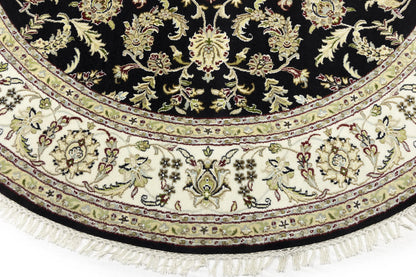 Black Floral Classic Handmade 6X6 Indo-Nain