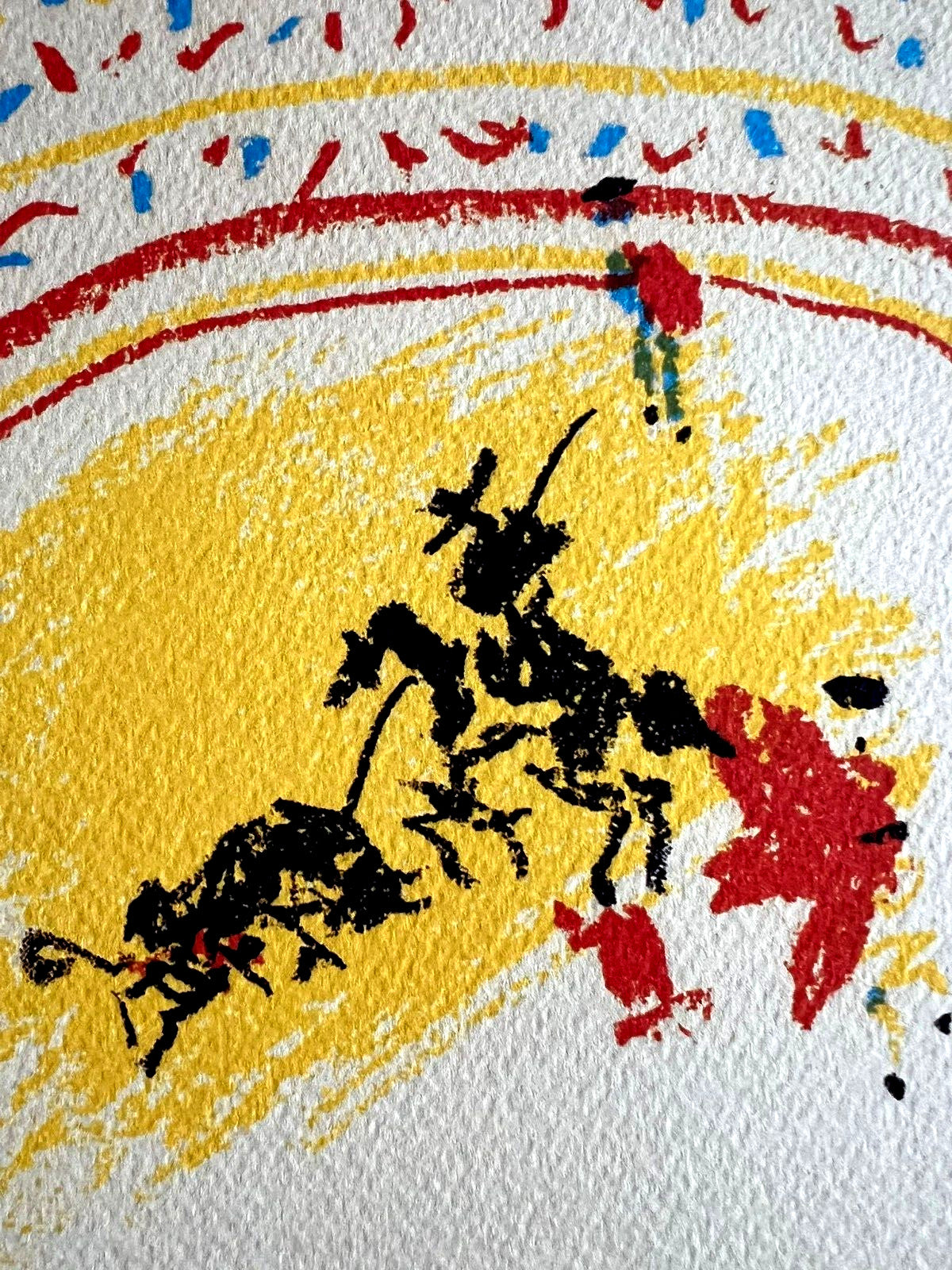 Pablo Picasso Lithograph 'Corrida' Signed Numbered Coa In Pencil