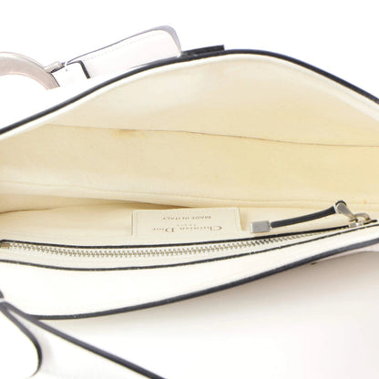 Christian Dior Saddle Handbag Leather Medium