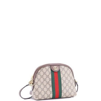 Gucci Ophidia Dome Shoulder Bag Gg Coated Canvas Small