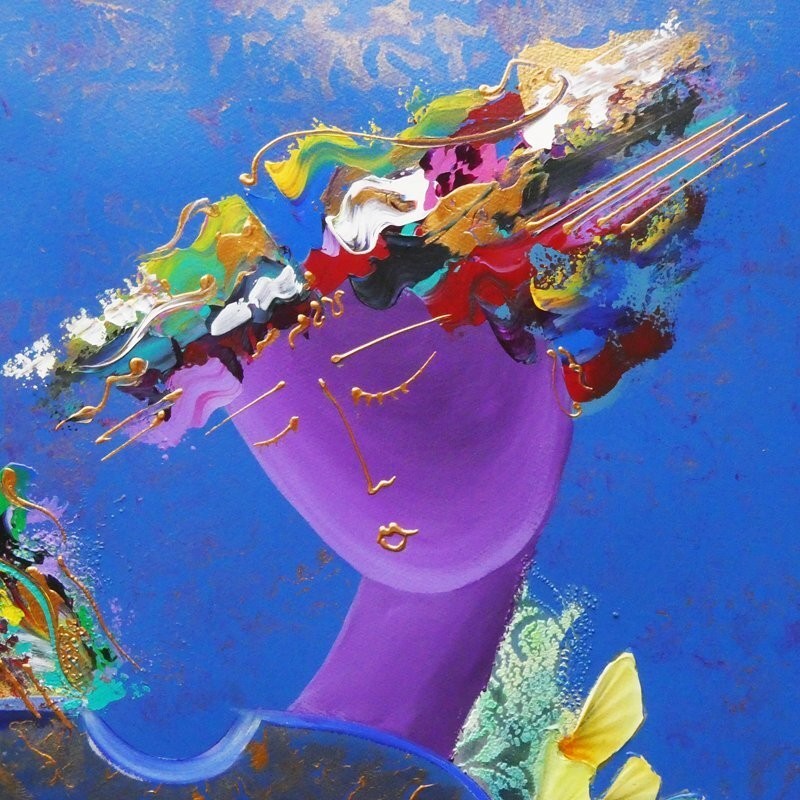 Lee White "Figurative" Large Mixed Media Ltd Ed 2000 Signed Contemporary Art