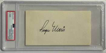 Roger Maris Autographed 3X6 Index Card Psa 9