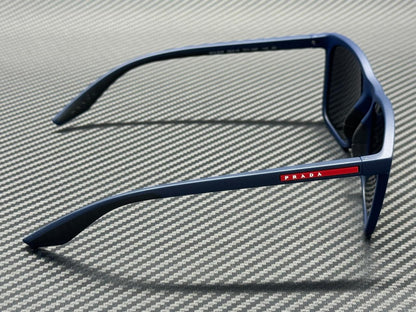PRADA LINEA ROSSA PS B08S TFY06F Matte Blue Dark Grey Men's 56 mm Sunglasses