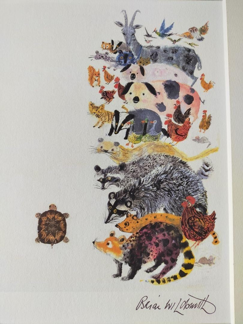 Brian Wildsmith Signed Giclee Print "The Tortoise And The Hare" Childrens Book