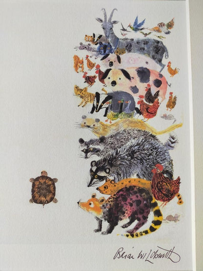 Brian Wildsmith Signed Giclee Print "The Tortoise And The Hare" Childrens Book